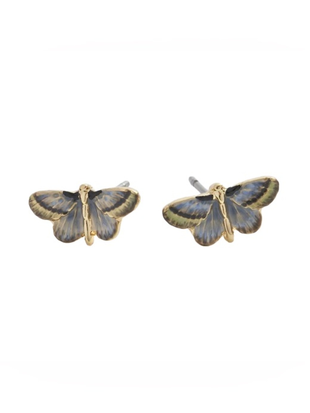 Fable England Blue Butterfly Stud Earrings